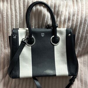 MCM Black and Cream Satchel